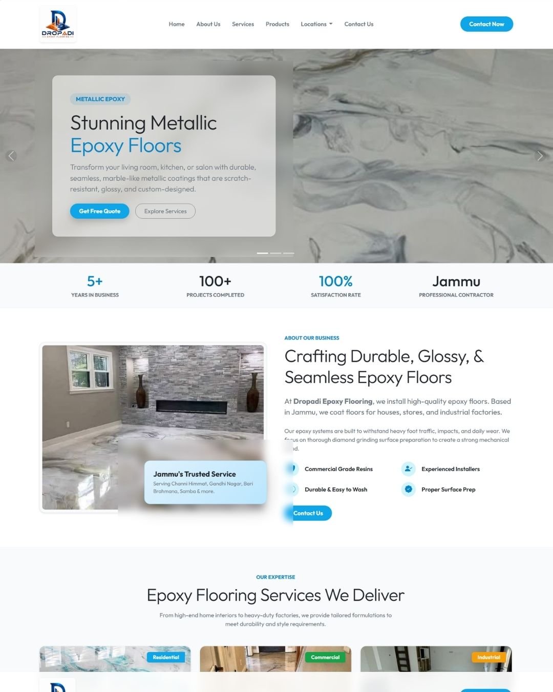 Dropadi Epoxy Flooring Services Jammu Website