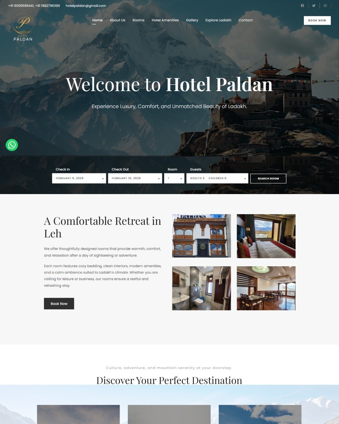hotel paldan website