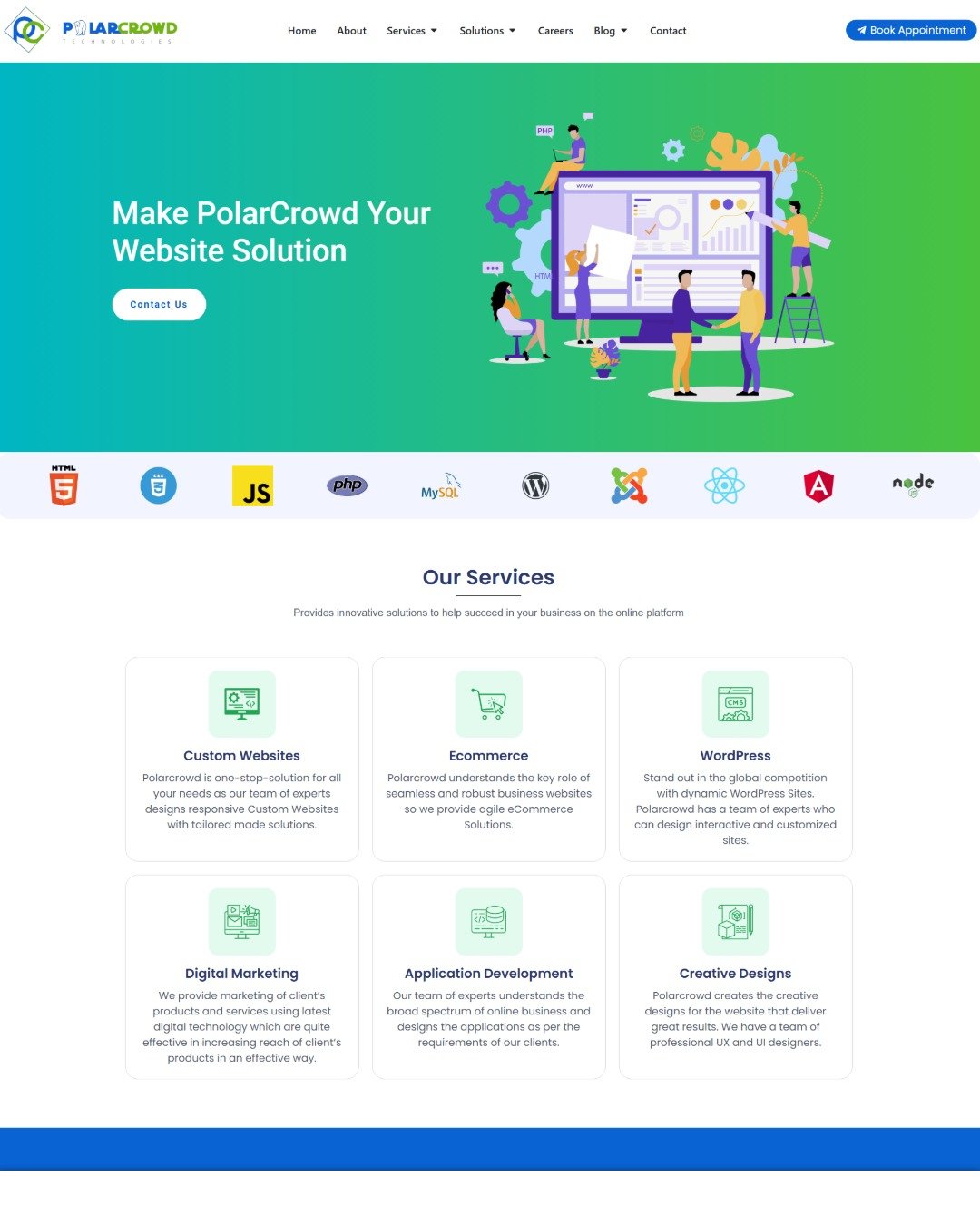 polar crowd technologies website