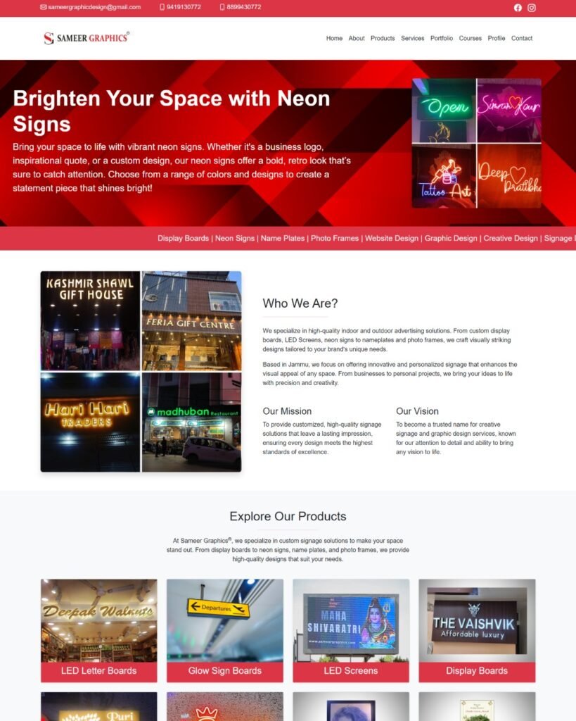sameer graphics website
